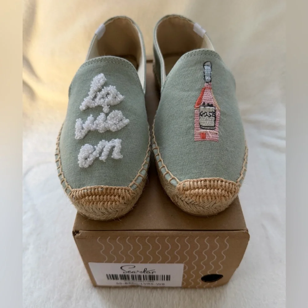 Bayside Beach Club Espadrille Sky Blue Size 8 Shoes La Vie En Rose Beachy NEW